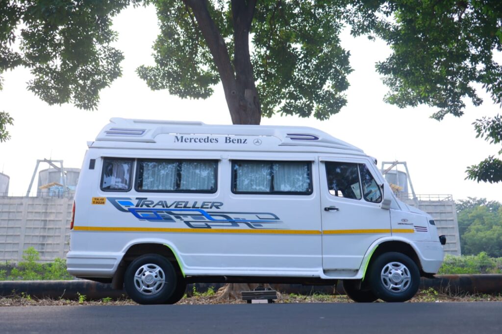 Tempo van rental in Coimbatore | Sri Amman Travels for outstation rides and tours